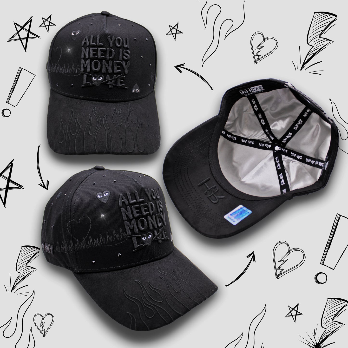 Rico Hats "Love Black"